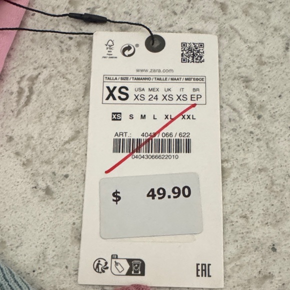 NWT Zara pale Pink high rise pants - Picture 3 of 8